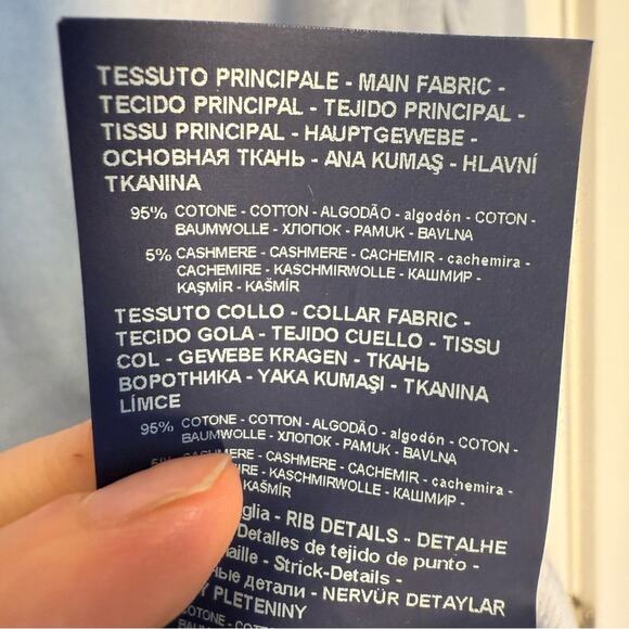 Armani Exchange baby blue Cashmere blend sweater size Small - Picture 5 of 5